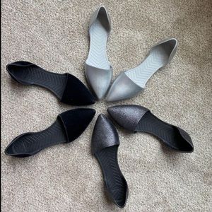 THREE pairs of Audrey flats by Native Shoes!